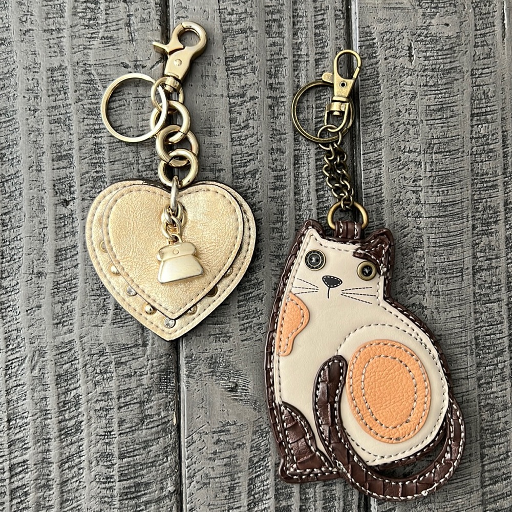 Pair of adorable keychains or purse hangers
